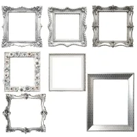 Ornate Silver Frames Clipart PNG - Extended License – Image 9
