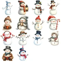 Winter Snowman Clipart PNG - Extended License – Image 5