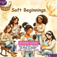 Motherhood Baby Moments Clipart PNG - Extended License – Image 1