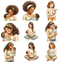 Motherhood Baby Moments Clipart PNG - Personal Use License – Image 3