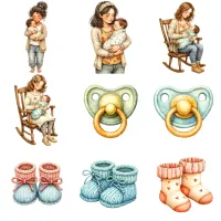 Motherhood Baby Moments Clipart PNG - Personal Use License – Image 4