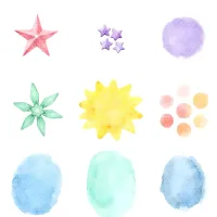 Pastel Hearts and Shapes Clipart PNG - Extended License – Image 6