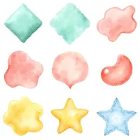 Pastel Hearts and Shapes Clipart PNG - Extended License – Image 4