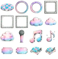 Disco Easter Bunny Clipart PNG - Personal Use License – Image 5