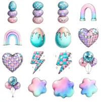 Disco Easter Bunny Clipart PNG - Personal Use License – Image 3