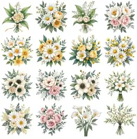 Spring Floral Bouquet Clipart PNG - Extended License – Image 2