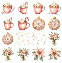 Pink Candy Christmas Clipart PNG - Extended License – Image 3