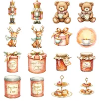 Whimsical Tea Party Clipart PNG - Extended License – Image 3