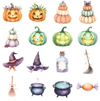Cute Halloween Farm Clipart PNG - Extended License – Image 3