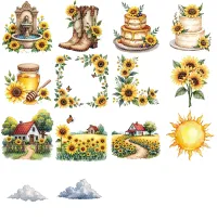 Sunflower Kids Summer Clipart PNG - Extended License – Image 3