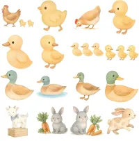 Kids Farm Homestead Clipart PNG - Extended License – Image 4