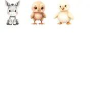 Cute Baby Farm Animals Clipart PNG - Extended License – Image 3