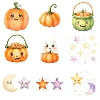 Cute Halloween Candy Ghost Clipart PNG - Extended License – Image 5