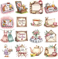 Cute Tea Party Ducks Clipart PNG - Extended License – Image 2