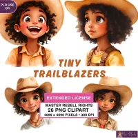Adventurous Kids Explorer Clipart PNG - Extended License – Image 1