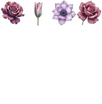 Dark Floral Garden Clipart PNG - Extended License – Image 3