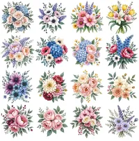 Romantic Floral Bouquet Clipart PNG - Extended License – Image 2
