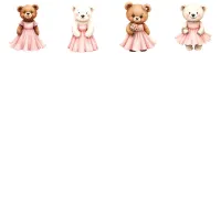 Cute Wedding Bear Clipart PNG - Extended License – Image 4