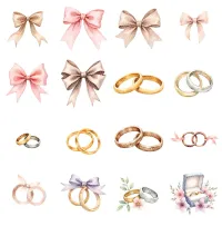 Wedding Day Elements Clipart PNG - Extended License – Image 7