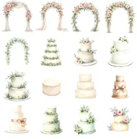Wedding Day Elements Clipart PNG - Extended License – Image 2