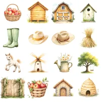 Baby Farm Animals Clipart PNG - Personal Use License – Image 2