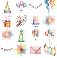 Celebration Kids and Animals Clipart PNG - Extended License – Image 3