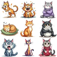 Playful Cat Clipart PNG - Extended License – Image 2