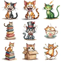 Playful Cat Clipart PNG - Extended License – Image 3