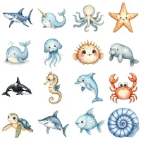 Ocean Adventure Clipart PNG - Extended License – Image 2