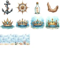 Ocean Adventure Clipart PNG - Extended License – Image 5