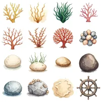 Ocean Adventure Clipart PNG - Extended License – Image 4