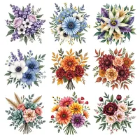 Floral Bouquet Clipart PNG - Extended License – Image 2