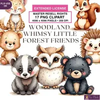 Forest Animal Clipart PNG - Extended License – Image 1