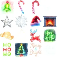 Christmas Glow Clipart PNG - Extended License – Image 2
