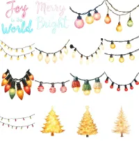 Christmas Glow Clipart PNG - Extended License – Image 3