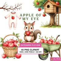 Apple Farm Woodland Clipart PNG - Extended License – Image 1