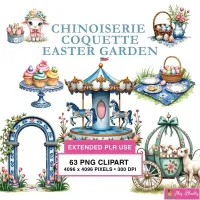 Easter Garden Clipart PNG - Extended License – Image 1