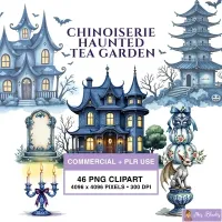 Haunted Garden Clipart PNG - Commercial + PLR Use License – Image 1