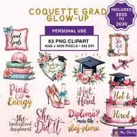 Graduation Celebration Clipart PNG - Personal Use License – Image 1