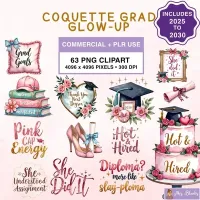 Graduation Celebration Clipart PNG - Commercial + PLR Use License – Image 1