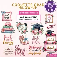Graduation Celebration Clipart PNG - Extended License – Image 1