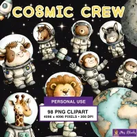 Space Animal Clipart PNG - Personal Use License – Image 1