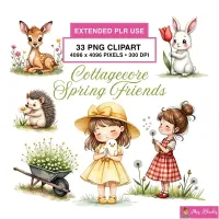 Spring Cottagecore Clipart PNG - Extended License – Image 1