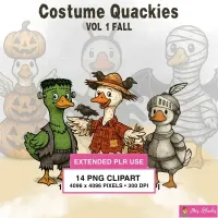 Fall Duck Clipart PNG - Extended License – Image 1