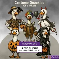 Halloween Treat Duck Clipart PNG - Personal Use License – Image 1