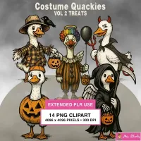Halloween Treat Duck Clipart PNG - Extended License – Image 1