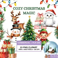 Christmas Holiday Clipart PNG - Commercial + PLR Use License  – Image 1