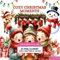 Christmas Family Clipart PNG - Extended License – Image 1