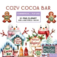 Hot Cocoa Clipart PNG - Commercial + PLR Use License License – Image 1