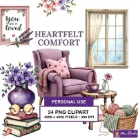Cozy Home Clipart PNG - Personal Use License – Image 1
